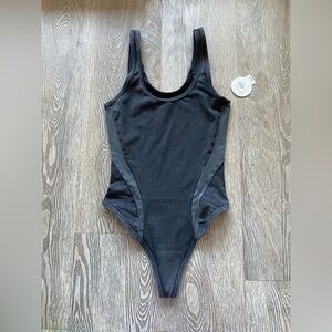 Aerie Bodysuit in Washed Black NWT Cotton